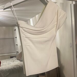 Elegant White One-Shoulder Top